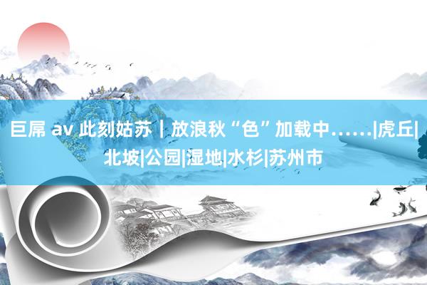 巨屌 av 此刻姑苏｜放浪秋“色”加载中……|虎丘|北坡|公园|湿地|水杉|苏州市