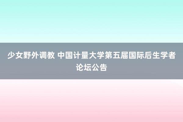 少女野外调教 中国计量大学第五届国际后生学者论坛公告