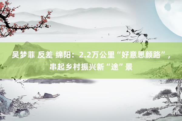 吴梦菲 反差 绵阳：2.2万公里“好意思颜路”，串起乡村振兴新“途”景