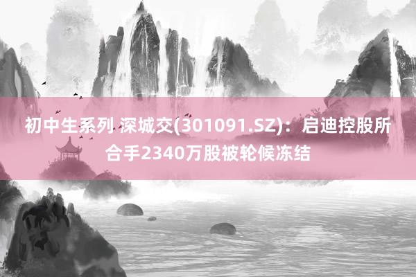 初中生系列 深城交(301091.SZ)：启迪控股所合手2340万股被轮候冻结