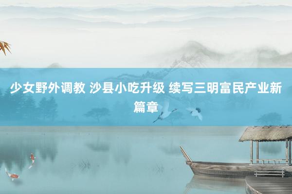 少女野外调教 沙县小吃升级 续写三明富民产业新篇章