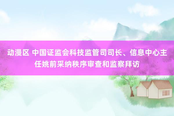 动漫区 中国证监会科技监管司司长、信息中心主任姚前采纳秩序审查和监察拜访