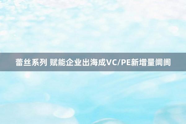 蕾丝系列 赋能企业出海成VC/PE新增量阛阓